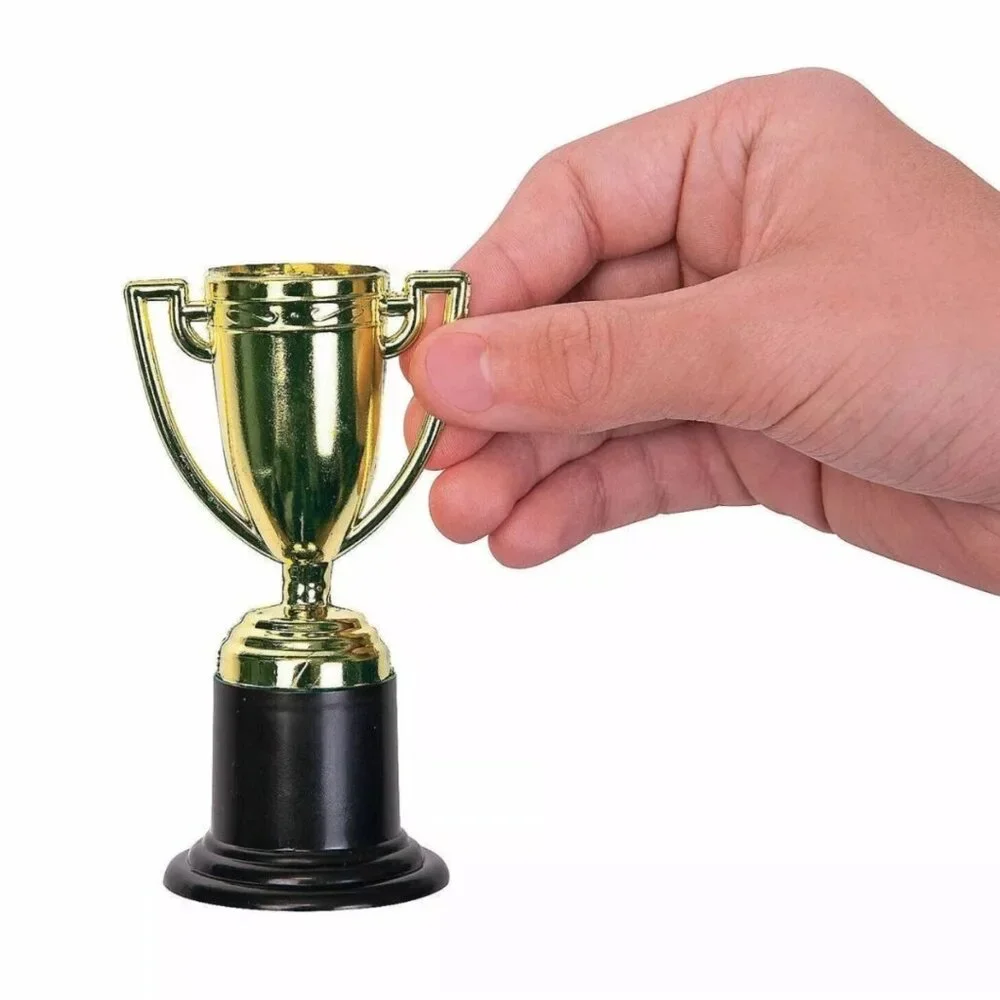 Small Gold tone Trophies, Awards & Prizes, 24 Pieces, 4